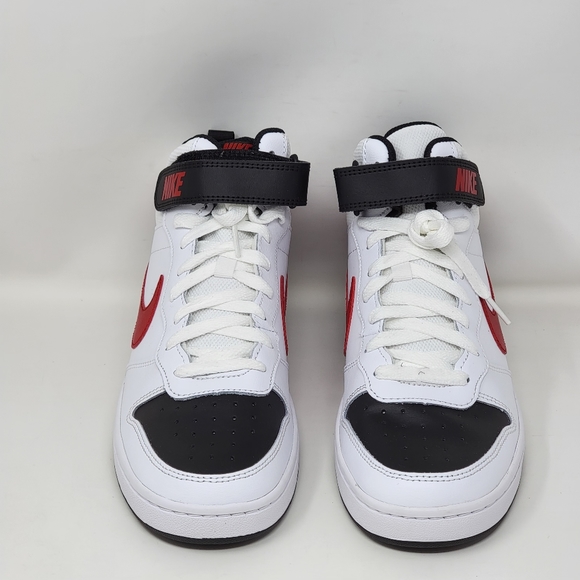 Nike COURT BOROUGH MID 2 YOUTH Sz 7Y  CD7782-110 White/University Red/Black New - Picture 6 of 11